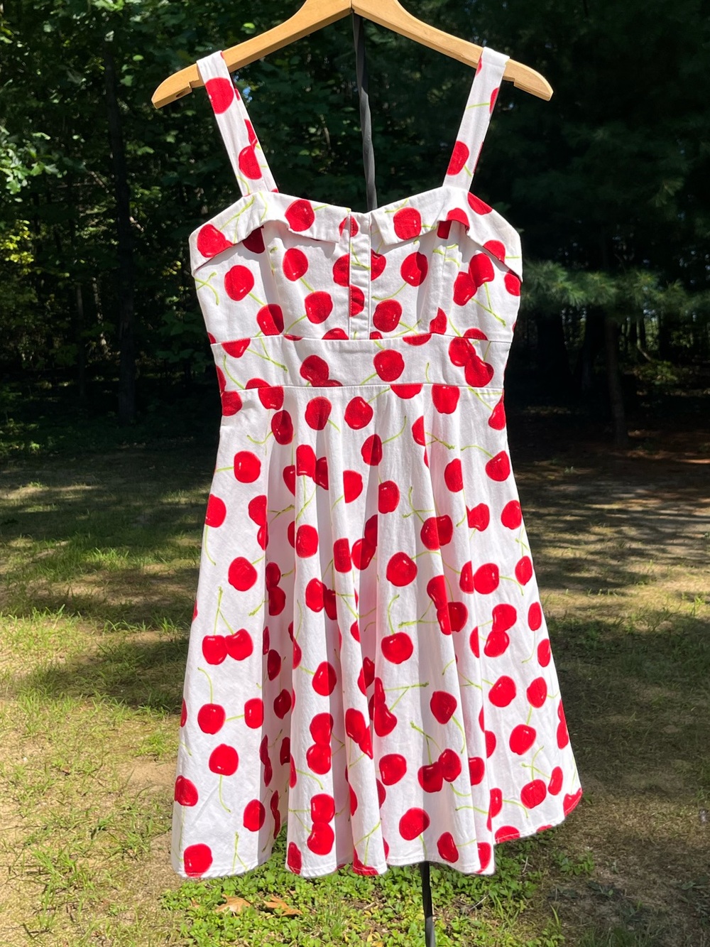 Y2K Ixia Retro Cherry Print Cotton Tank Dress Pin-Up Rockabilly Fruit Party